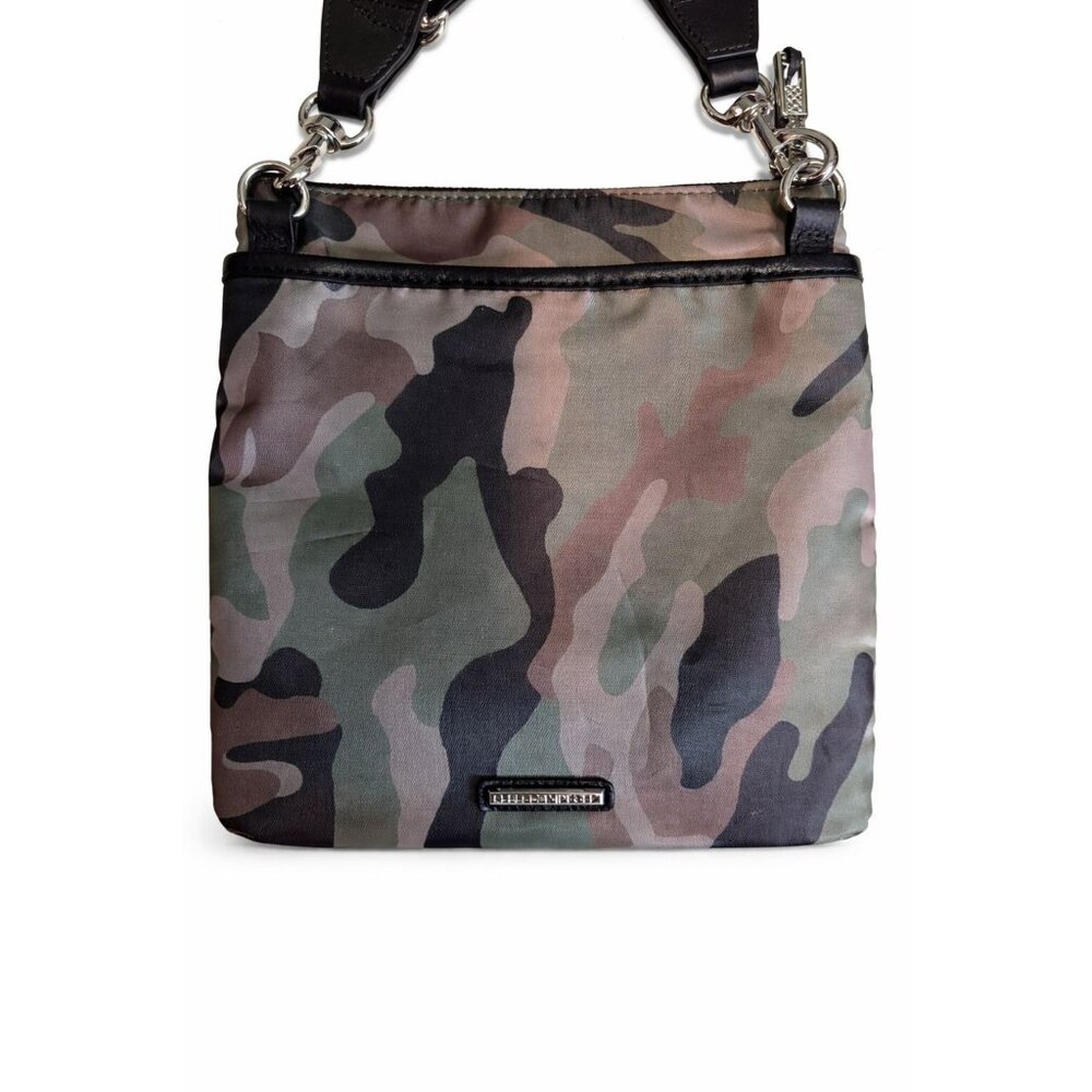Rebecca Minkoff Camo Flap Heavy Silver Metal Crossbody Bag - Picture 3 of 4